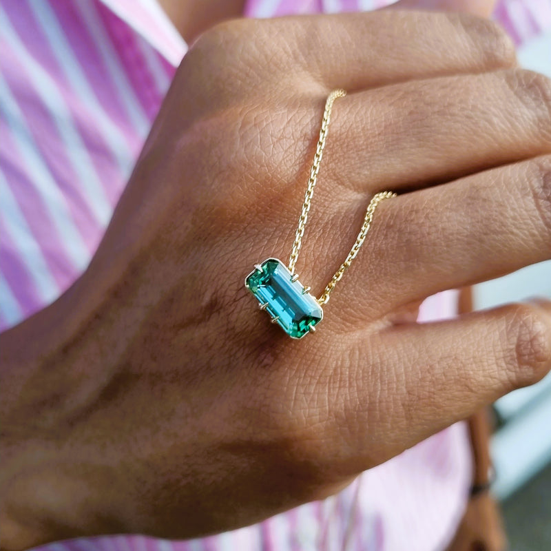 Tourmaline Pendant and Chain