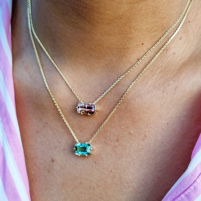 Tourmaline Pendant and Chain