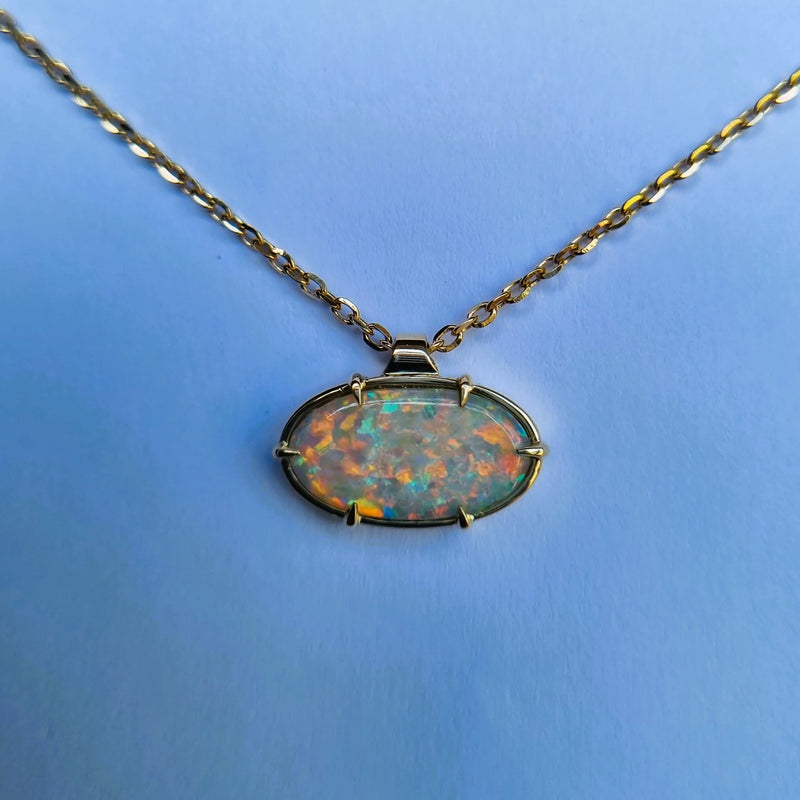 Australian Opal Pendant and Chain