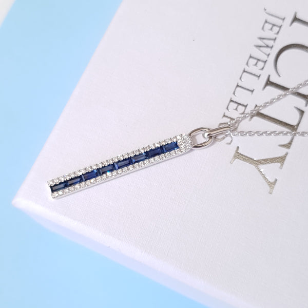 Sapphire Diamond Pendant